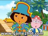 Dora's Pirate Boat Treasure hunt